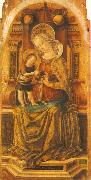 CRIVELLI, Carlo Virgin and Child Enthroned sdf oil on canvas